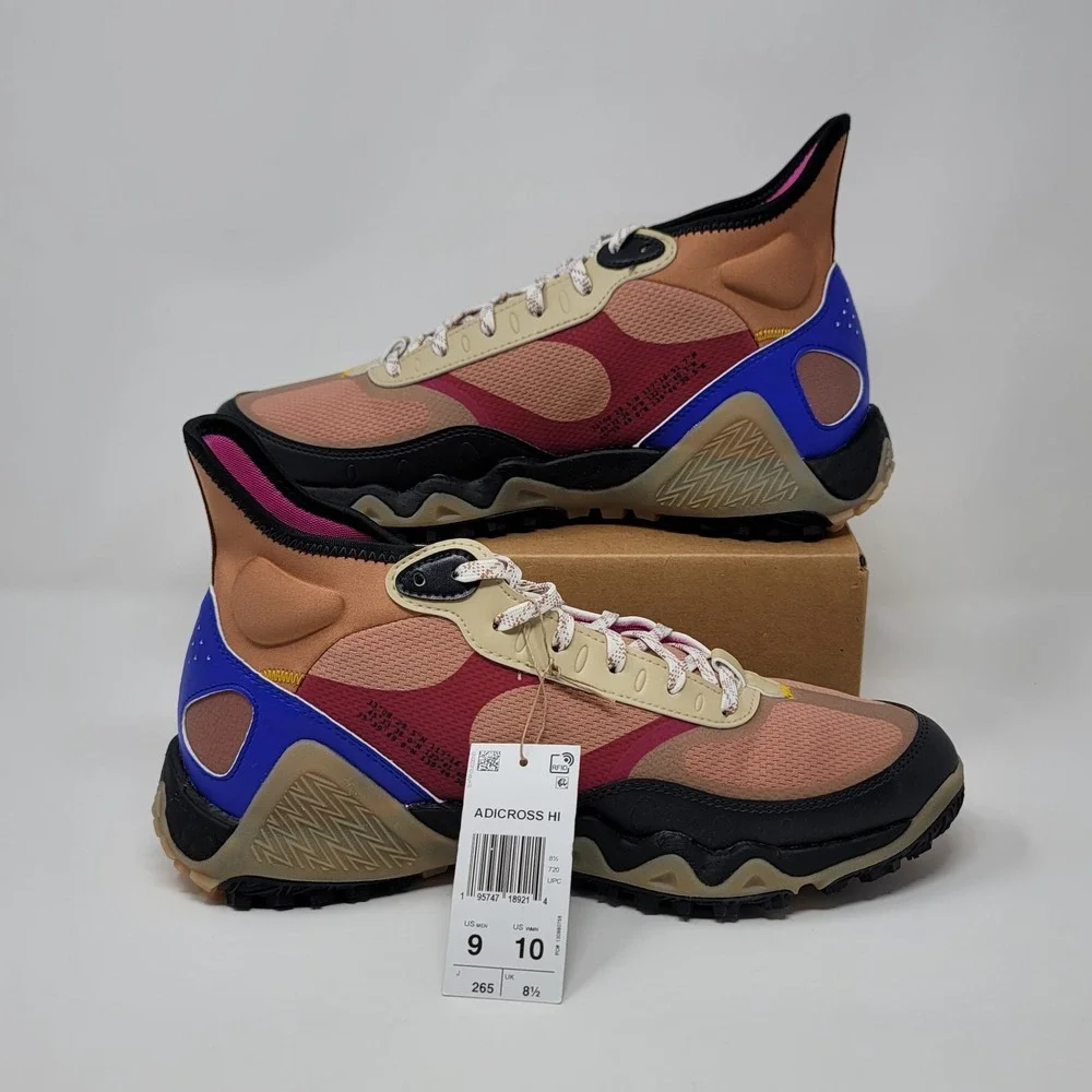 Adidas Adicross Hi Golf Shoes Mens 9 Womens 10 Brown Pink GV9780 Spikeless Boots